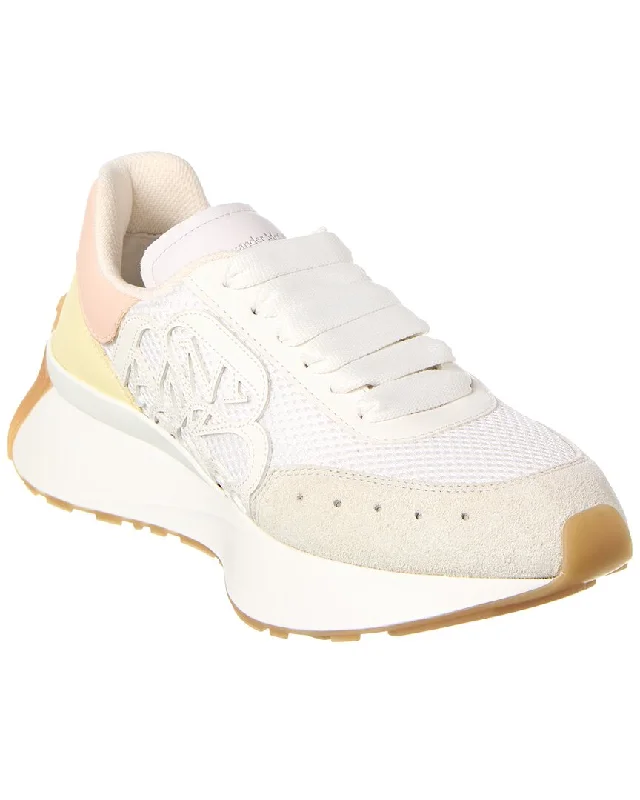 Massive Selection Sale Alexander McQueen Low Sprint Runner Mesh & Leather Sneaker