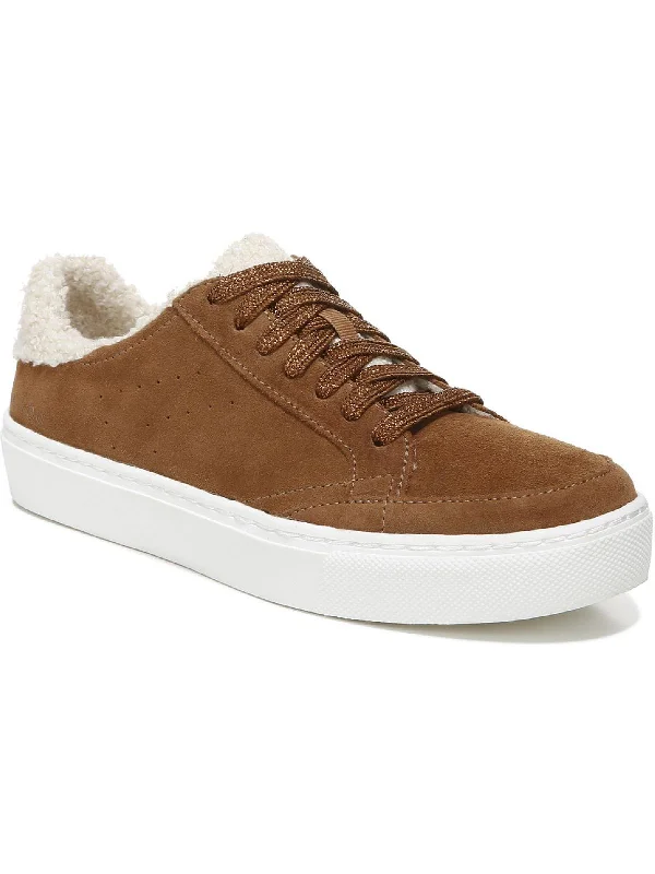 Women's Adventure-Ready Shoes All In Cozy Womens Suede Faux Fur Trim Casual and Fashion Sneakers