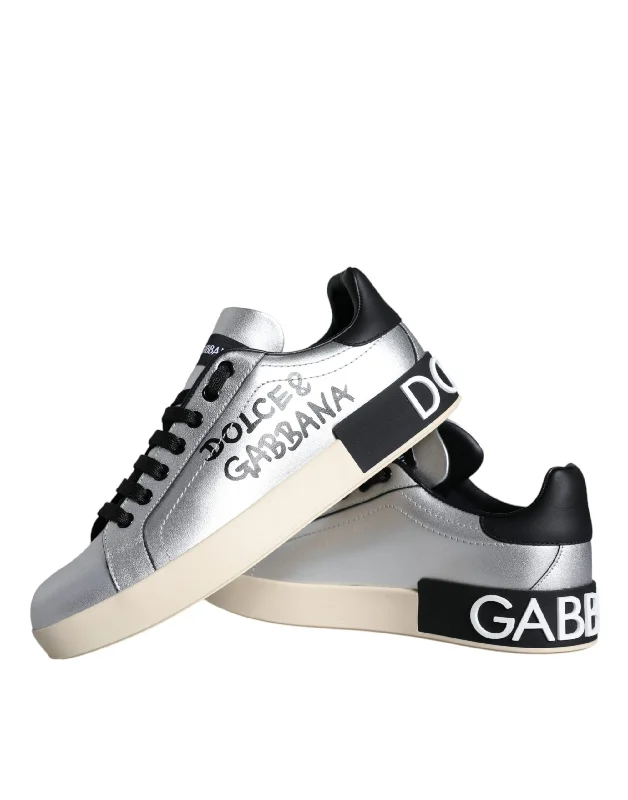 New Styles Just In Dolce & Gabbana  Portofino Calf Leather Sneakers Women's Shoes