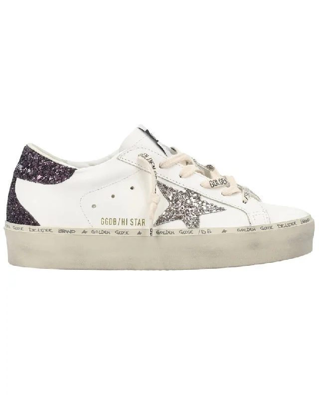 Women's Dress Shoes Golden Goose Hi Star Leather Sneaker