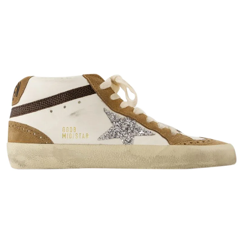 Don't Miss Out Mid Star Sneakers - Golden Goose Deluxe Brand - Leather - White