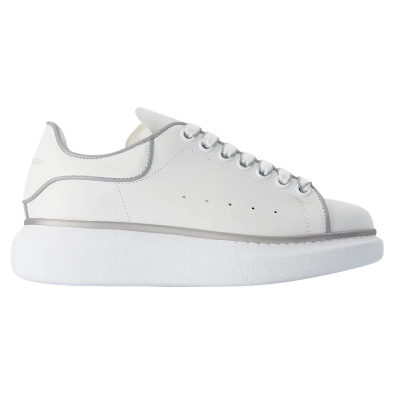 End Of Season Sale Oversized Sneakers - Alexander McQueen - Leather - White/Silver