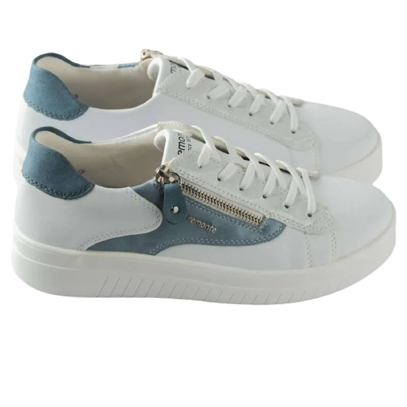 Seize Bargains Women's Kendra Sneakers In White/ice/blue