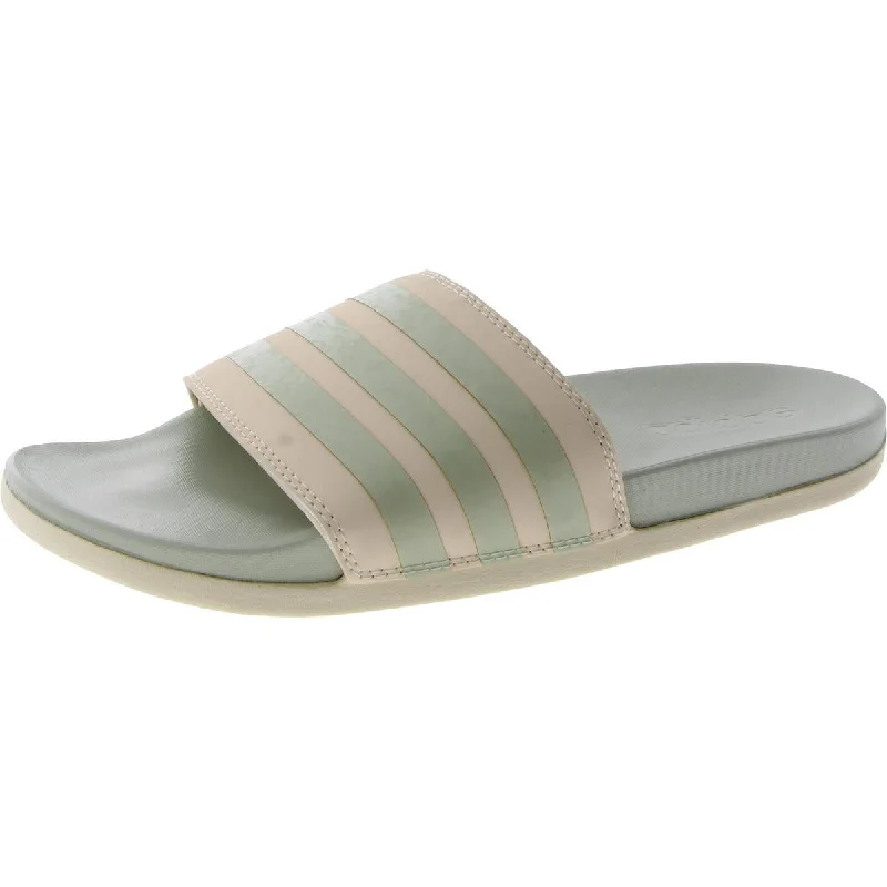 Outdoor Shoes Sale Adidas Womens Adilette Comfort Faux Leather Cushioned Footbed Slide Sandals