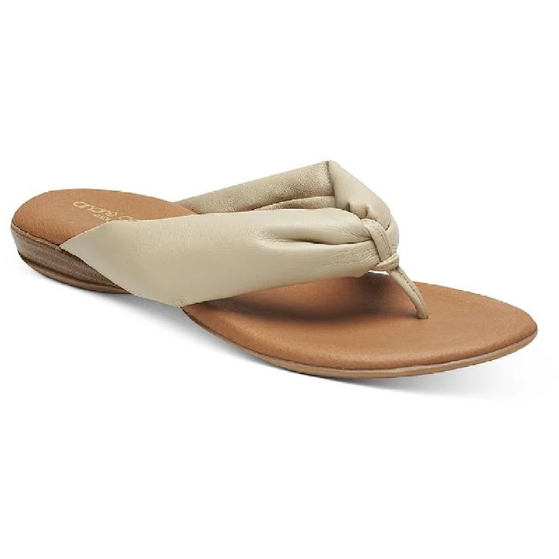 Retro Style Promotions André Assous Womens Nuya Leather Summer Flip-Flops