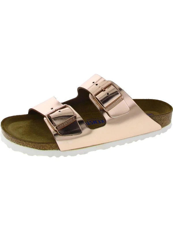 Comfortable Formal Shoes Arizona Bs Womens Leather Slides Flatform Sandals