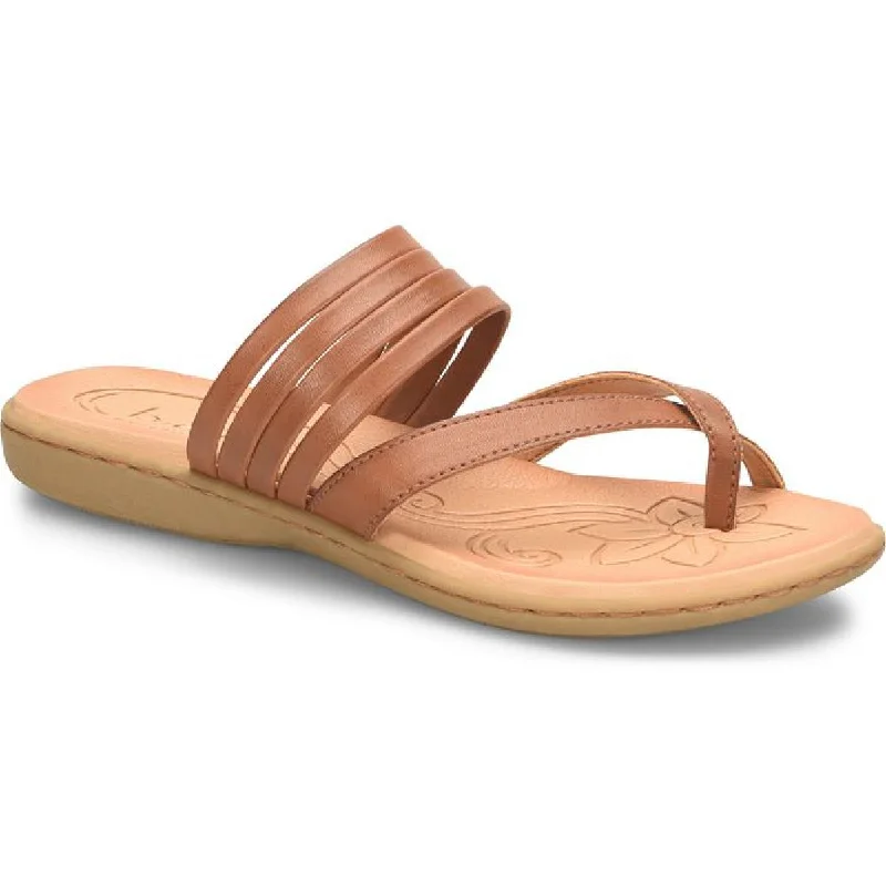 Fresh Styles, Fresh Deals B.O.C. Womens Alisha Faux Leather Strappy Slide Sandals