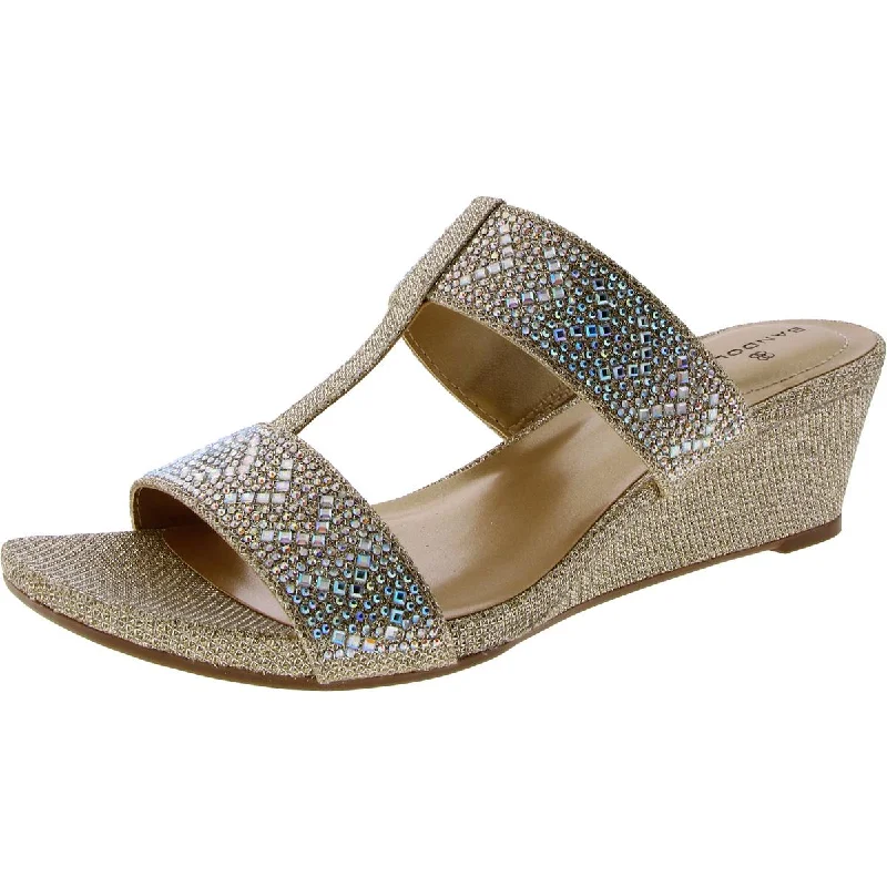 Vintage-Inspired Style Offers Bandolino Womens Embellished Slip On Wedge Sandals