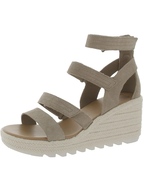 Mega Sale Cameron Wedge Multi Strap Womens Suede Ankle Strap