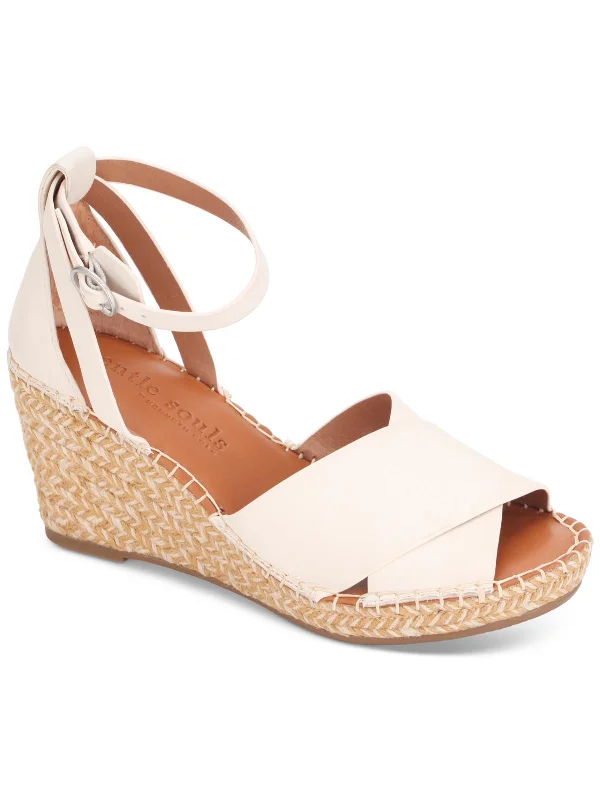 Holiday Discount Charli X Band Womens Leather Espadrille Wedge Sandals