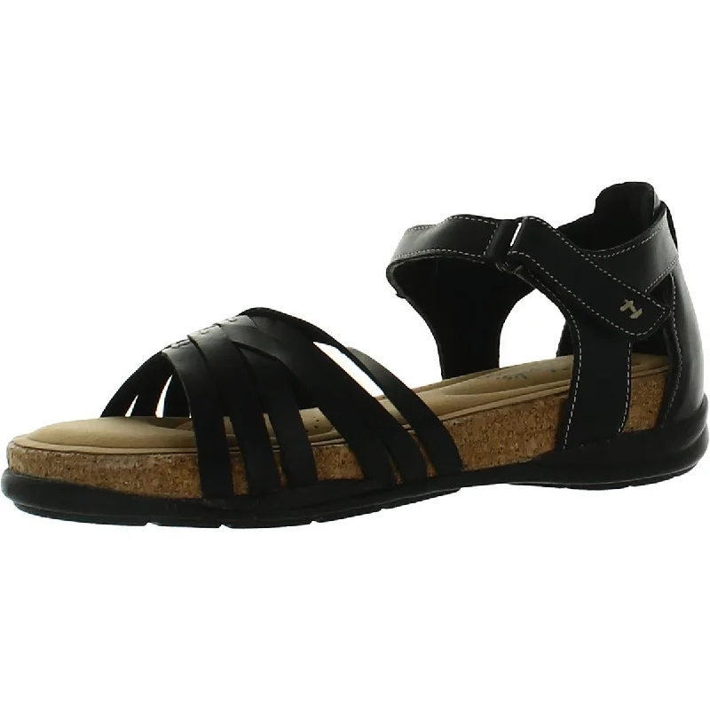 Women's Evening Shoes Clarks Womens Roseville Cove Leather Comfort Wedge Sandals