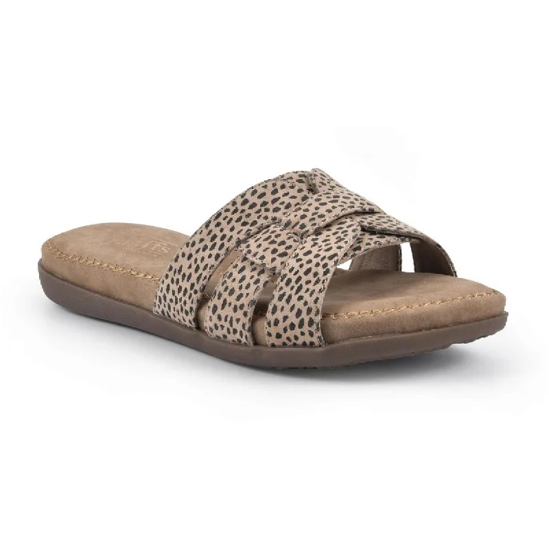 Travel-Friendly Footwear Promotion Cliffs by White Mountain Womens Fredie Open Toe Flats Slide Sandals