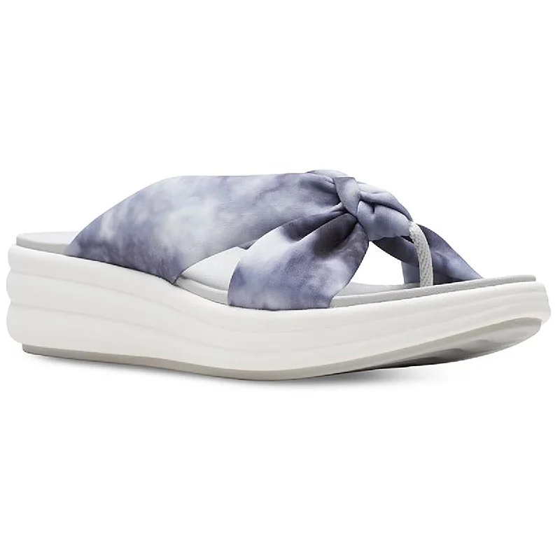 Sale On Sale Cloudsteppers by Clarks Womens Drift Ave Tie-Dye Cushioned Wedge Sandals