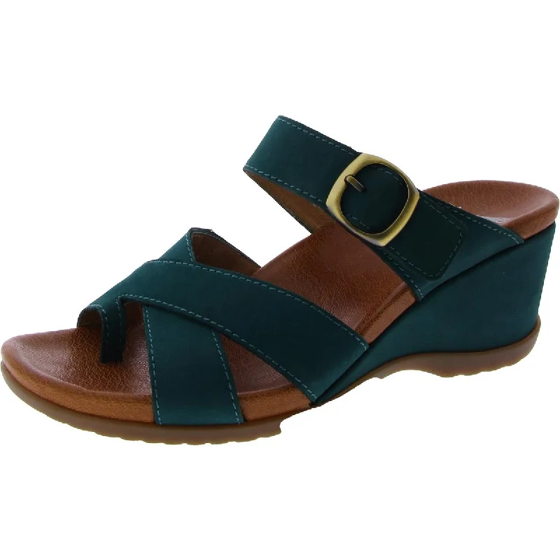 Latest Trends Dansko Womens Nubuck Criss-Cross Wedge Sandals