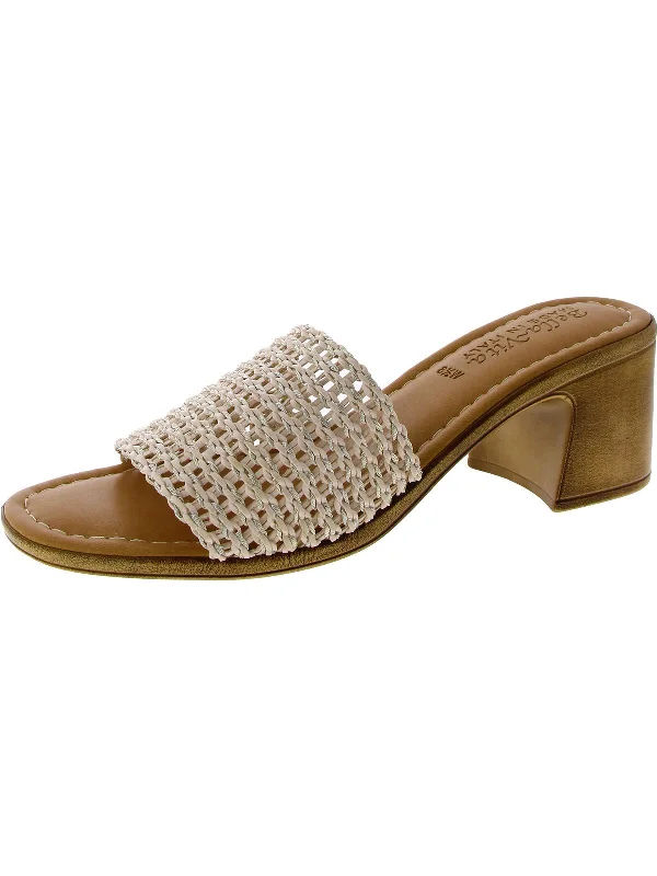 Day To Night Styles ENI Womens Woven Almond toe Block Heel