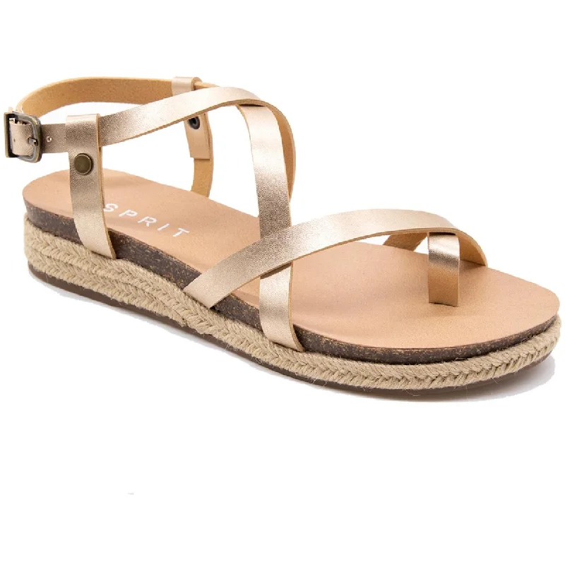 Comfortable Casual Shoes Esprit Womens Judy Faux Leather Footbed Slingback Sandals