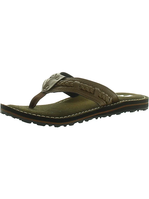 Luxury Casual Footwear Fenner Nerice Womens Leather Thong Flip-Flops