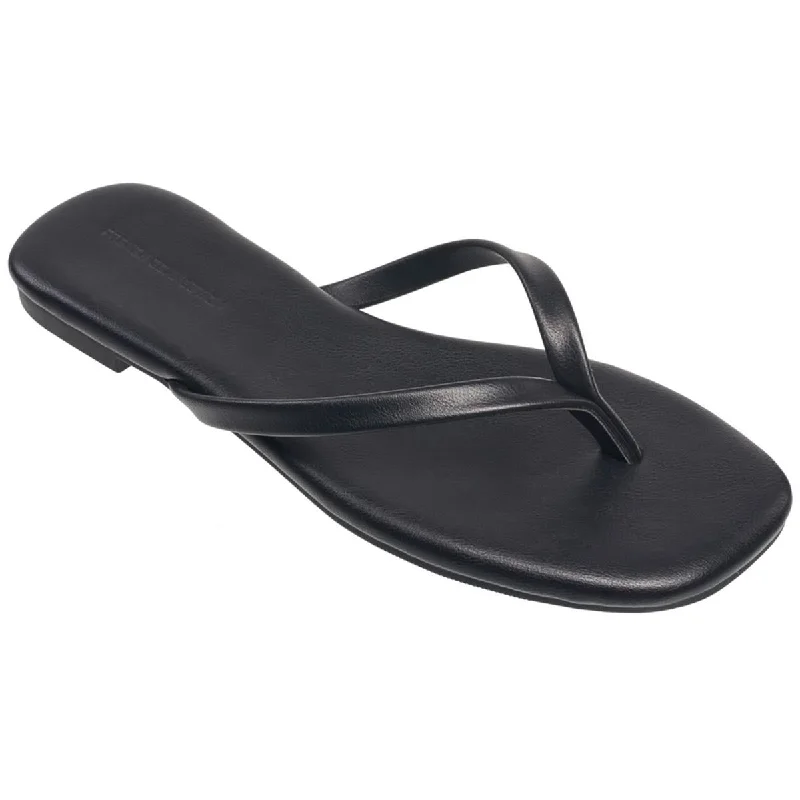 Comfortable Business Shoes French Connection Womens Faux Leather Thong Flip-Flops