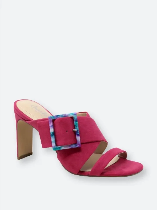 Break Fashion Norms Gleam Block Heel In Magenta