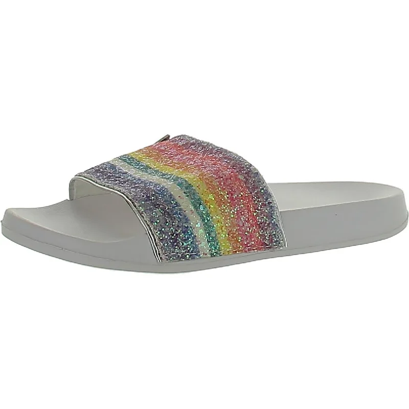 Flash Sales Today Guess Womens Mixers Glitter Slip-On Slide Sandals