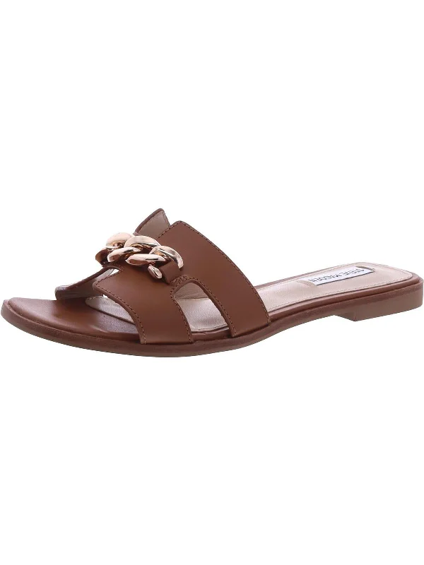 End Of Season Clearance Harkin Womens Leather Chain Slide Sandals