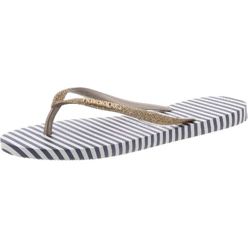 Timeless Elegance Sale Havaianas Womens Striped Glitter Flip-Flops