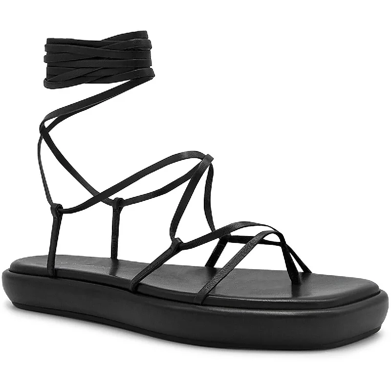 Bold Fashion Ilio Smeraldo Womens Geraldine Leather Strappy Lace-Up