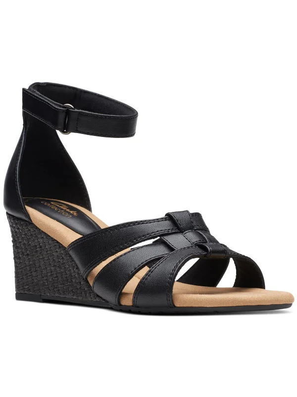 Women's Fashion-Forward Flats Kyarra Joy Womens Leather Woven Wedge Sandals