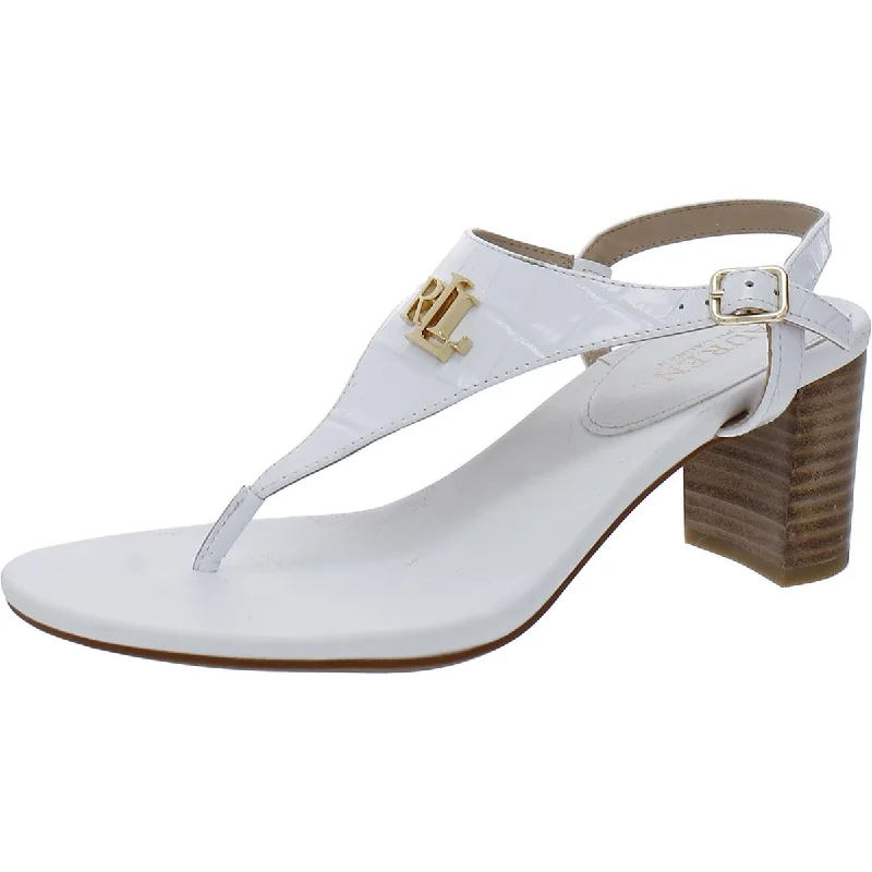 Women's Adventure-Ready Shoes Lauren Ralph Lauren Womens Westcott II Leather Thong Heels