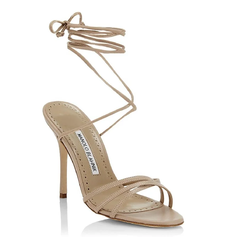 Fashion Forward, Function First Leva Heels Sandal In Cream Nude