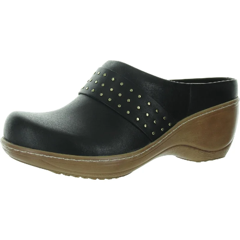 Chic Style, Always In Vogue Marana Womens Leather Round Toe Clogs