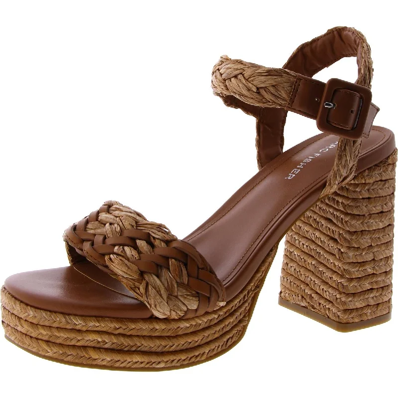 Comfortable Slip-On Shoes Marc Fisher Womens Seclude Woven Block Heel Platform Sandals