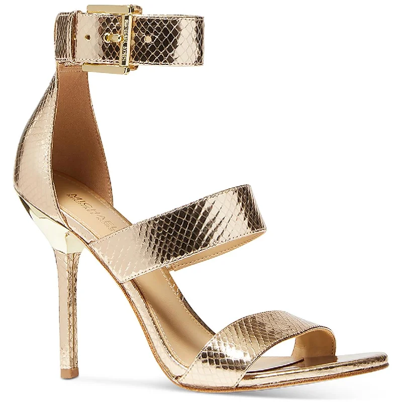 Chic Trends Unveiled MICHAEL Michael Kors Womens Amal Leather Ankle Strap Heels