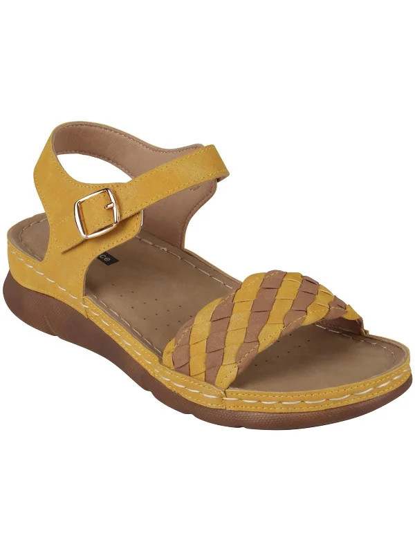 Adventure-Ready Footwear Sale Millis Womens Faux Leather Ankle Flat Sandals