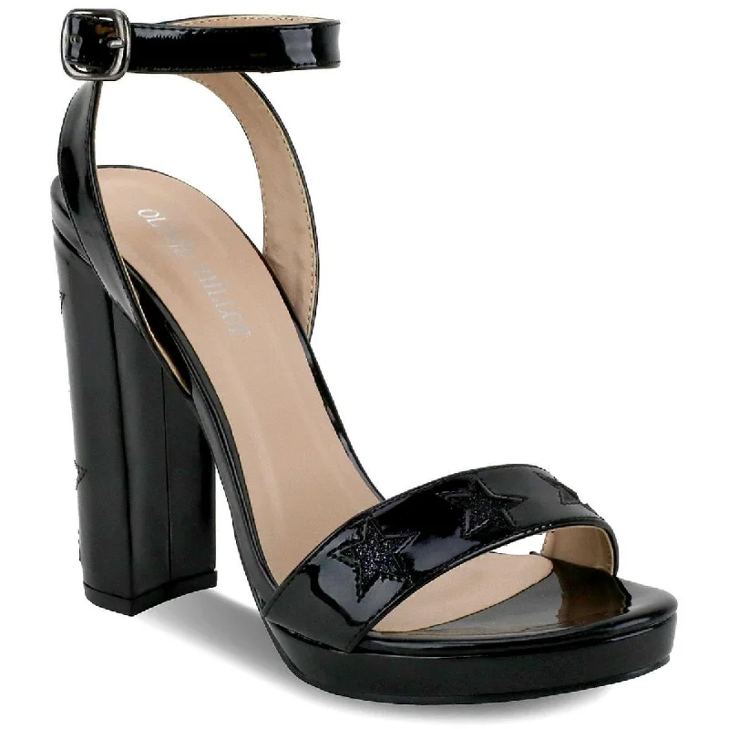 Seasonal Footwear Sale Olivia Miller Womens Manhasset Patent Open Toe Dress Sandals