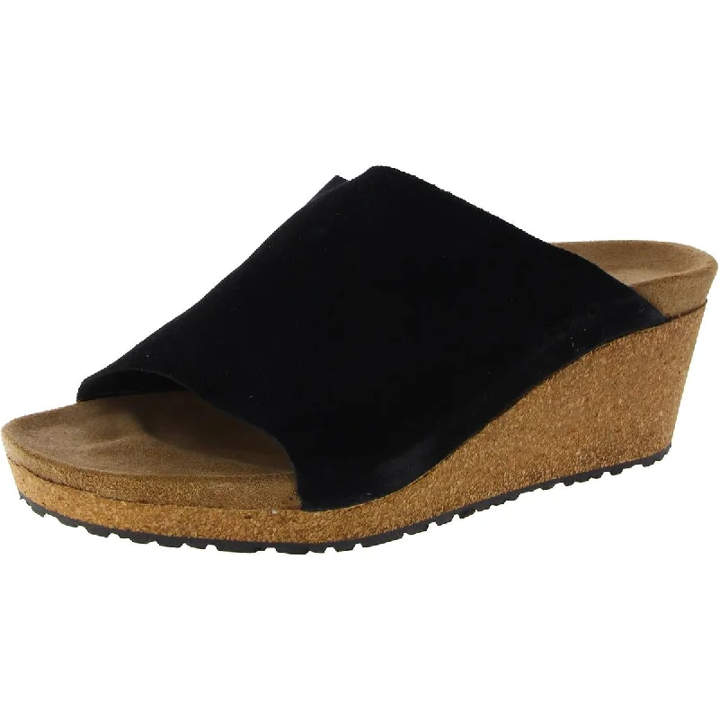 Sleek Versatile Footwear Papillio by Birkenstock Womens Namika Faux Suede Slip On Wedge Sandals