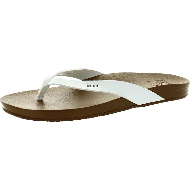 Breathable Flats Offers Reef Womens Cushion Court Flip-Flops