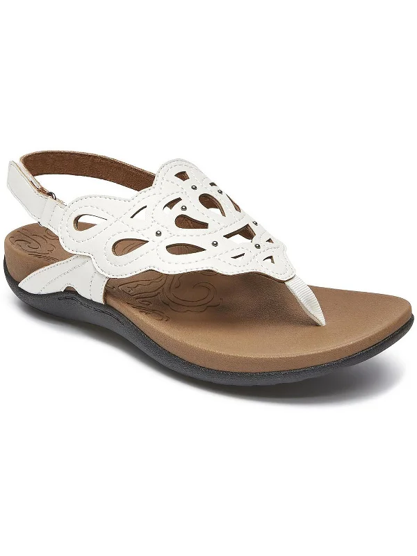 Comfort Meets Fashion Ridge Sling Womens Patent Flat Thong Sandals