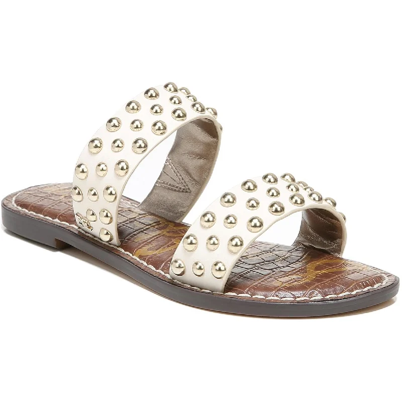 High-Quality Women's Shoes Sam Edelman Womens Gianetta Leather Studded Slide Sandals