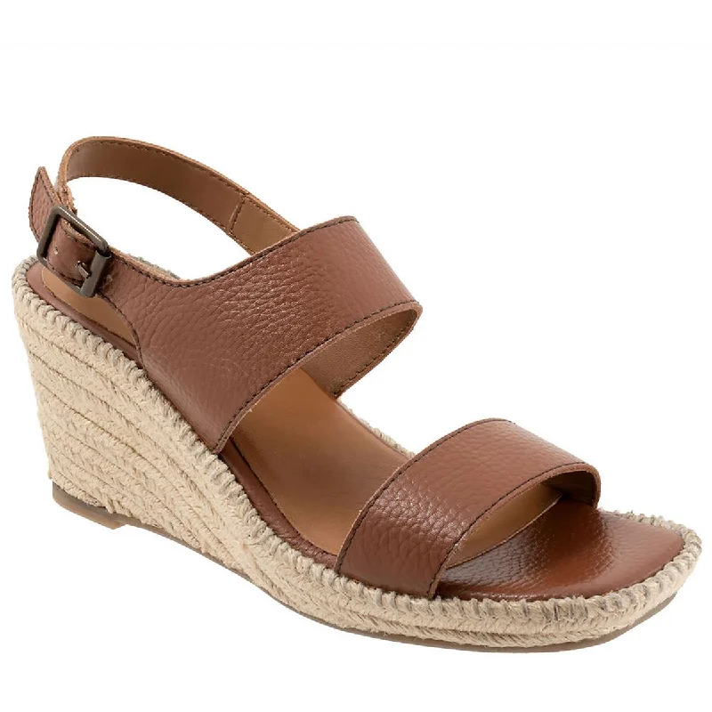 Effortless Slip-On Shoes SoftWalk Womens Hartley  Leather Slingbacks Espadrilles