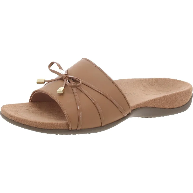 Chic And Edgy Vionic Womens Bella Bow Slip-On Slide Sandals