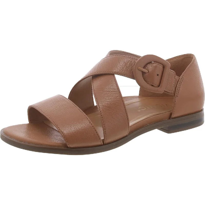 Sustainable Footwear Sale Vionic Womens PACIFICA Leather Open Toe Strappy Sandals