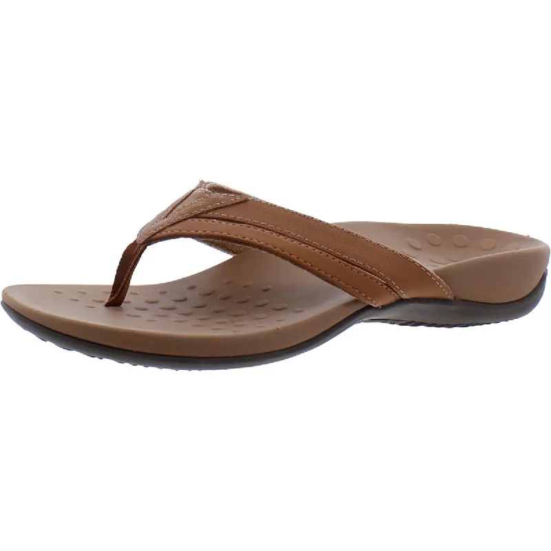 Comfortable Shoes Promotion Vionic Womens Yoko Faux Leather Thong Flip-Flops