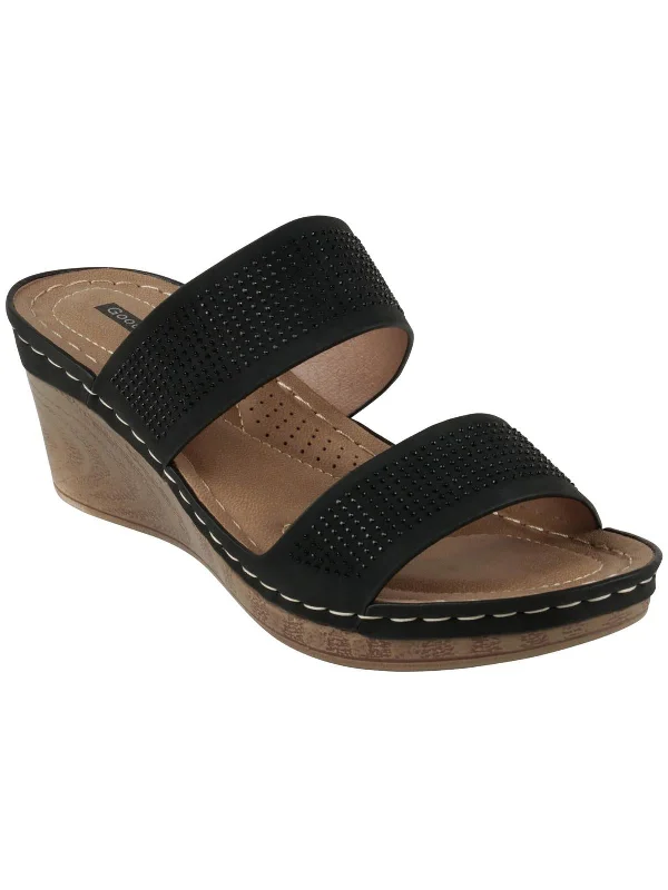 Non-Slip Shoes Sale Womens Faux Leather Mule Sandals