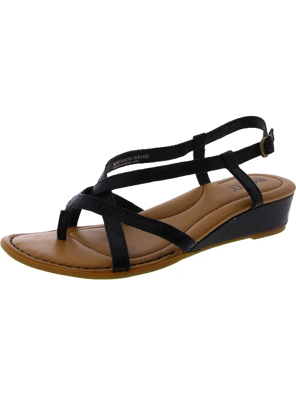 New Arrival Discount Womens Leather Adjustable Wedge Sandals