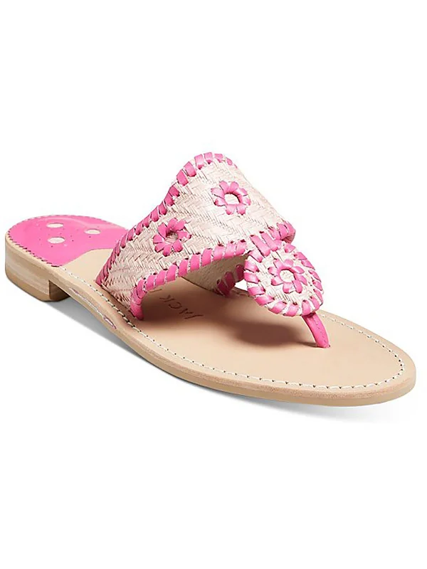 Unleash Your Style Womens Leather Cork Thong Sandals