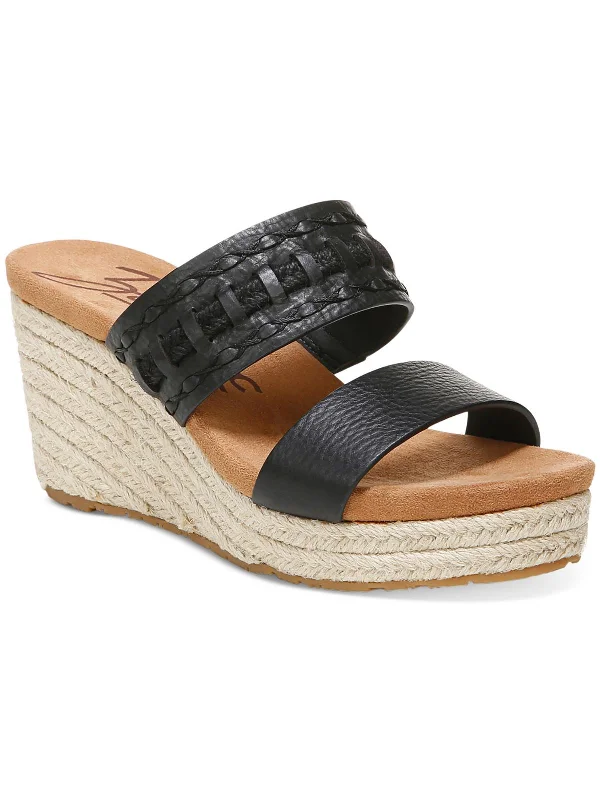 Trendy Flats Sale Womens Leather Slip On Wedge Sandals