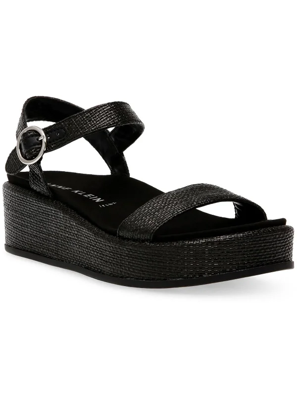 Adventure-Ready Footwear Sale Womens Raffia Casual Platform Sandals