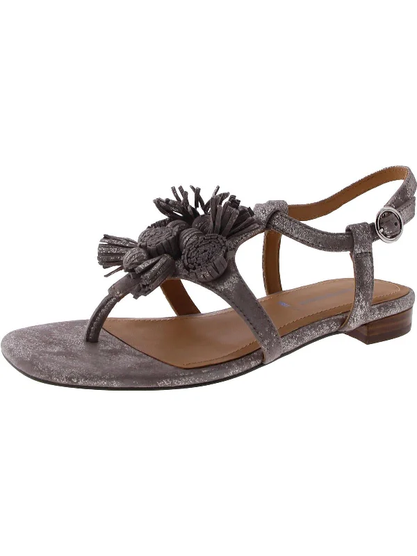 New Season Fashion Preview Womens Suede Adjustable Thong Sandals