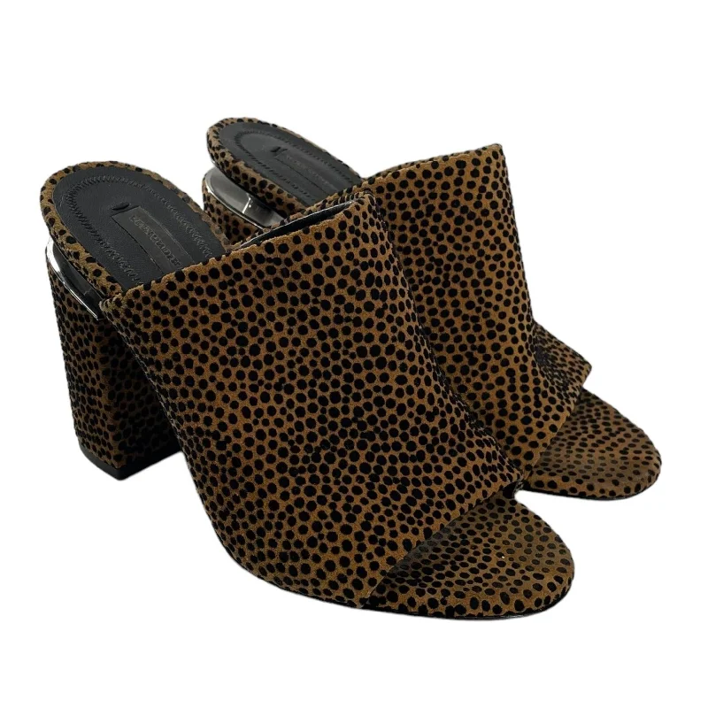 Chic Style Alexander Wang/Ankle Boots/EU 38/Animal Pattern/Fur/BRW/CUT HEEL